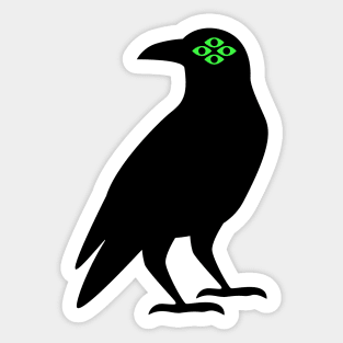 Cursed Crow - Green Sticker